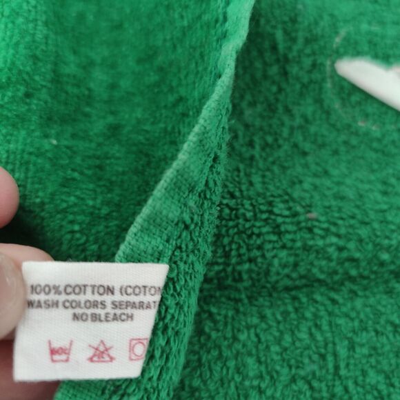 2 Cannon 1 Royal Terry Christmas Tree Wreath Candle Green Embroidered Towels VTG - Picture 10 of 12